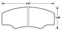 Large photo of Hawk Brake Pad, Formula Atlantic, F3000, Rally, Alcon, AP, Pegasus Part No. HB107-Compound-Thickness