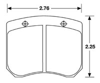 Large photo of Hawk Brake Pad, FF, F2000, Lockheed LD20 (CP2399) (D5), Pegasus Part No. HB108-Compound-Thickness