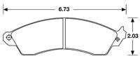 Large photo of Hawk Brake Pad, Corvette, Cobra, Camaro w/1LE Option (D412), Pegasus Part No. HB111-Compound-Thickness