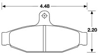 Large photo of Hawk Brake Pad, Vette 84-96 Rear, Camaro 89-97 Rear (D413), Pegasus Part No. HB112-Compound-Thickness