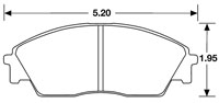 Click for a larger picture of Hawk Brake Pad, Honda CRX Si 90-91 (D373)