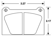 Large photo of PFC Racing Brake Pad, Sports 2000, AP/Lockheed LD65 4 Piston, Pegasus Part No. PF765-Size