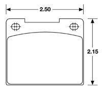 Click for a larger picture of PFC Racing Brake Pad, FF, Formula Mazda, Girling 14LF (D44)