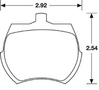 Click for a larger picture of Hawk Brake Pad, MG Midget, Austin, Morris, Triumph (D61)