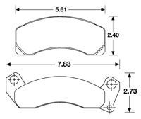 Click for a larger picture of Hawk Brake Pad, 84-86 Mustang SVO (D199)