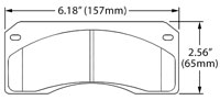 Large photo of Hawk Brake Pad, Corvette Twin Pin, Pegasus Part No. HB128-Compound-Thickness