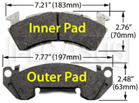 Click for a larger picture of Hawk Brake Pad, 1990-96 Caprice Police, GM 1 ton (D153)