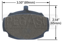 Large photo of Hawk Brake Pad, Humber, MGB, SAAB, Singer (D27), Pegasus Part No. HB132-Compound-Thickness