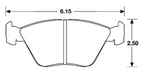 Click for a larger picture of Hawk Brake Pad, Audi, BMW E32 / E34 / E36, Jag XJ (D394)