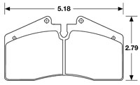 Large photo of Hawk Brake Pad, Porsche, Ferrari, Audi, Stoptech ST40 (D609), Pegasus Part No. HB141-Compound-Thickness