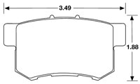 Click for a larger picture of Hawk Brake Pad, Acura, Honda Rear (D537)