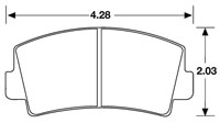 Click for a larger picture of Hawk Brake Pad, 79-85 RX7 Front No F.I. (D76)