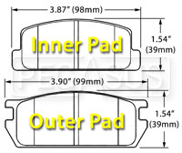 Click for a larger picture of Hawk Brake Pad, 79-85 RX7 Rears No F.I. (D235)