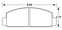 Click for a larger picture of Hawk Brake Pad, 84-92 RX7 Non-Turbo, 2 Piston Front (D131)