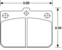 Click for a larger picture of Hawk Brake Pad, Mazda RX3, Toyota Corolla (D94)