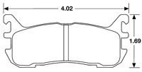 Click for a larger picture of PFC Racing Brake Pad, 94-00 Mazda Miata Rear (D636)