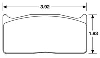 Large photo of Hawk Brake Pad, Formula Atlantic, Alcon Type L, AP, Brembo, Pegasus Part No. HB167-Compound-Thickness