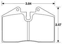 Large photo of Hawk Brake Pad, Ferrari / Porsche (D345 D446 D608), Pegasus Part No. HB170-Compound-Thickness