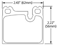 Large photo of Hawk Brake Pad, Alfa, BMW, Porsche, Volvo (D31, D58, D861), Pegasus Part No. HB172-Compound-Thickness