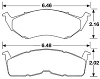 Large photo of Hawk Brake Pad, Dodge / Plymouth Neon 95-99 (D642), Pegasus Part No. HB177-Compound-Thickness