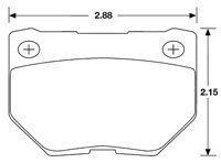 Large photo of Hawk Brake Pad, 90-96 Nissan 300ZX Rear (D461), Pegasus Part No. HB179-Compound-Thickness