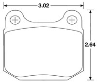 Large photo of Hawk Brake Pad, Alfa, BMW, Lotus, Nissan (D109, D174, D961), Pegasus Part No. HB180-Compound-Thickness