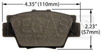 Click for a larger picture of Hawk Brake Pad, Acura NSX rear (D504)