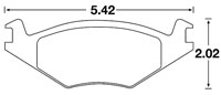 Click for a larger picture of Hawk Brake Pad, VW Golf & Rabbit (D280, D569)