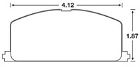 Large photo of Hawk Brake Pad, Toyota MR2 Non-Turbo (D242), Pegasus Part No. HB191-Compound-Thickness