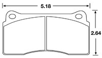 Click for a larger picture of Hawk Brake Pad, Brembo F40, Ferrari, Jaguar (D810)