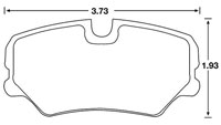 Large photo of Hawk Brake Pad, Alfa, BMW, SAAB, Mercedes 190E (D439), Pegasus Part No. HB195-Compound-Thickness