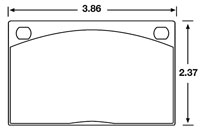 Large photo of Hawk Brake Pad, Volvo with Girling Caliper (D43), Pegasus Part No. HB204-Compound-Thickness