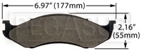 Click for a larger picture of Hawk Brake Pad, Jeep Cherokee, Comanche (D477)