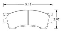 Large photo of Hawk Brake Pad, Ford Probe / Mazda MX-6 (D637), Pegasus Part No. HB211-Compound-Thickness