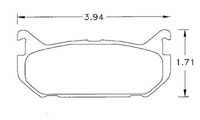 Large photo of Hawk Brake Pad, 93-97 Ford Probe / Mazda MX-6 Rear (D584), Pegasus Part No. HB212-Compound-Thickness