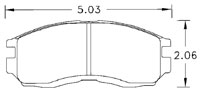 Click for a larger picture of Hawk Brake Pad, Talon / Eclipse / Laser (D484)