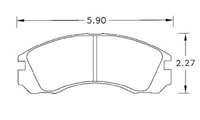 Large photo of Hawk Brake Pad, Stealth / Talon / Eclipse / Laser (D530), Pegasus Part No. HB214-Compound-Thickness