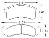 Click for a larger picture of PFC Racing Brake Pad, 94-97 Firebird/Camaro (D623) - ON SALE