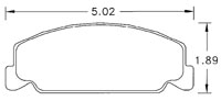 Large photo of PFC Street Brake Pad, 88-91 Honda CRX Si (D273), Pegasus Part No. PF273Z