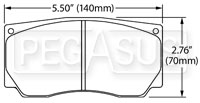 Click for a larger picture of Hawk Brake Pad, Alcon, AP, Wilwood, Brembo NASCAR Front