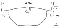 Click for a larger picture of Hawk Brake Pad, BMW Rear, SAAB 9-5 Rear (D396)