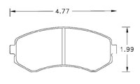 Click for a larger picture of Hawk Brake Pad, Nissan 240SX (D422)