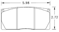 Large photo of Hawk Brake Pad, Alcon, Wilwood Prolite, Pegasus Part No. HB238-Compound-Thickness