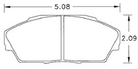 Click for a larger picture of Hawk Brake Pad, Acura, Honda (D409)