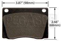 Large photo of Hawk Brake Pad, Alfa, Aston, Jaguar, Lotus (D004), Pegasus Part No. HB244-Compound-Thickness