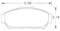 Large photo of Hawk Brake Pad, Honda Acura (D617), Pegasus Part No. HB245-Compound-Thickness