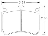 Large photo of Hawk Brake Pad, Ford Escort, Mazda, Mercury (D473), Pegasus Part No. HB246-Compound-Thickness