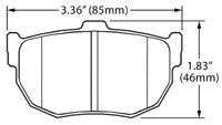 Click for a larger picture of Hawk Brake Pad, Hyundai Tiburon, Nissan Rear (D272)