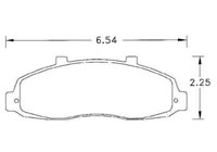 Large photo of Hawk Brake Pad, Ford F-150, Lincoln Blackwood (D679), Pegasus Part No. HB266-Compound-Thickness