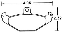 Click for a larger picture of Hawk Brake Pad, Viper Rear, Lotus Elise Rear (D491)